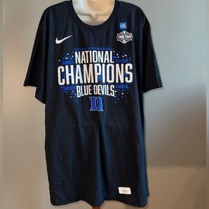 NWT Nike (XXL) Brand New 2025 National Champions Blue Devils Black T-Shirt